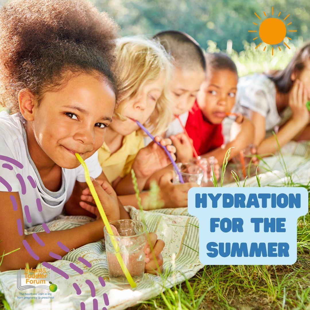 Toddlers need regular drinks to stay hydrated—especially in summer. Water is best between meals, milk with meals. Babies under 1 still need breast milk or formula. Offer drinks in a cup, not a bottle. Juicy fruits help too. Learn more:buff.ly/4qDRTPz