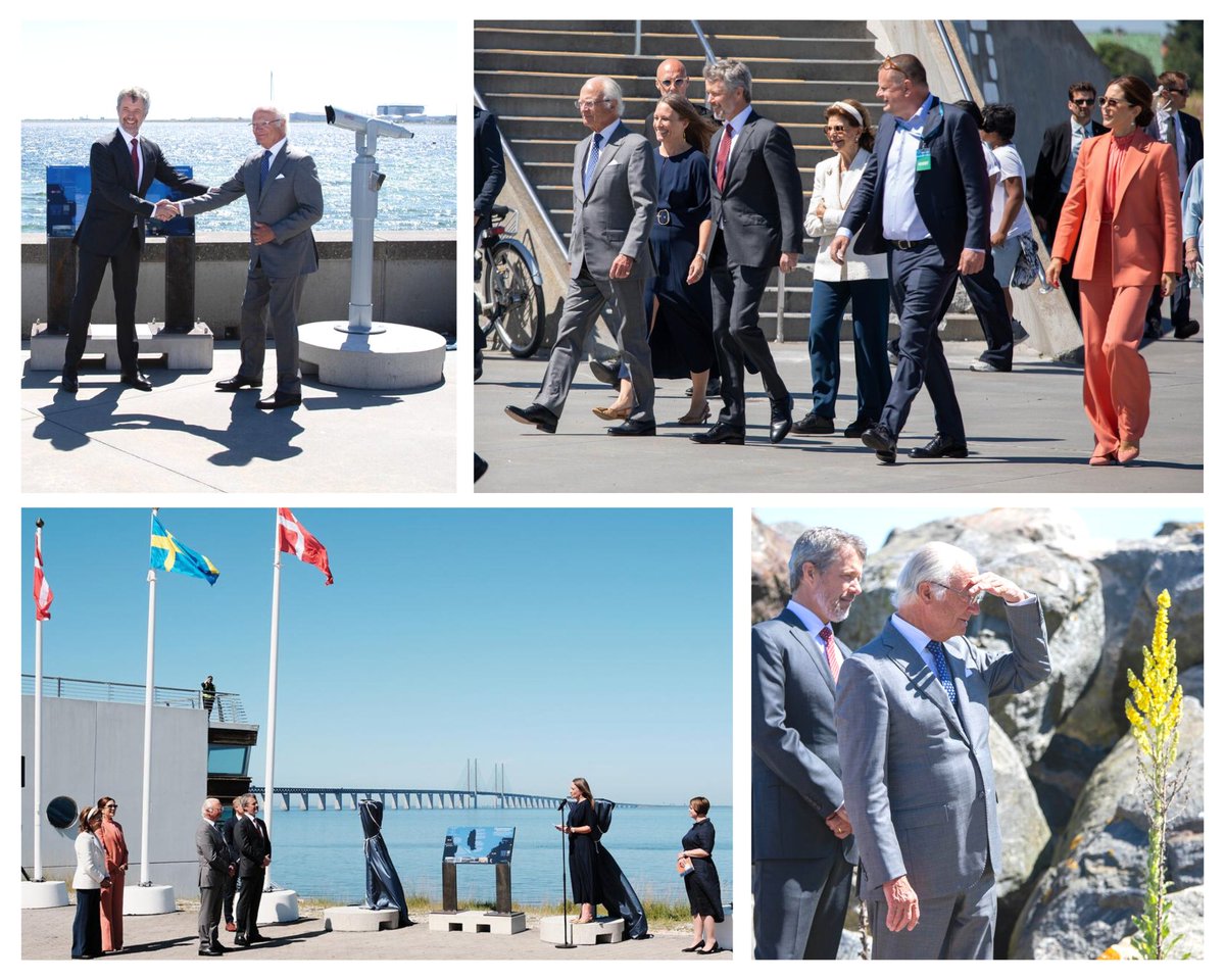 🇸🇪💌🇩🇰  Faster journeys and stronger neighborly ties  - that’s what 25 years of @oresundbron represents! Today, Their Majesties  unveiled the special anniversary gift: two telescopes  permitting an even closer connection🔭. 

📸: Tomaz Lundstedt ©️Øresundsbron
@dk