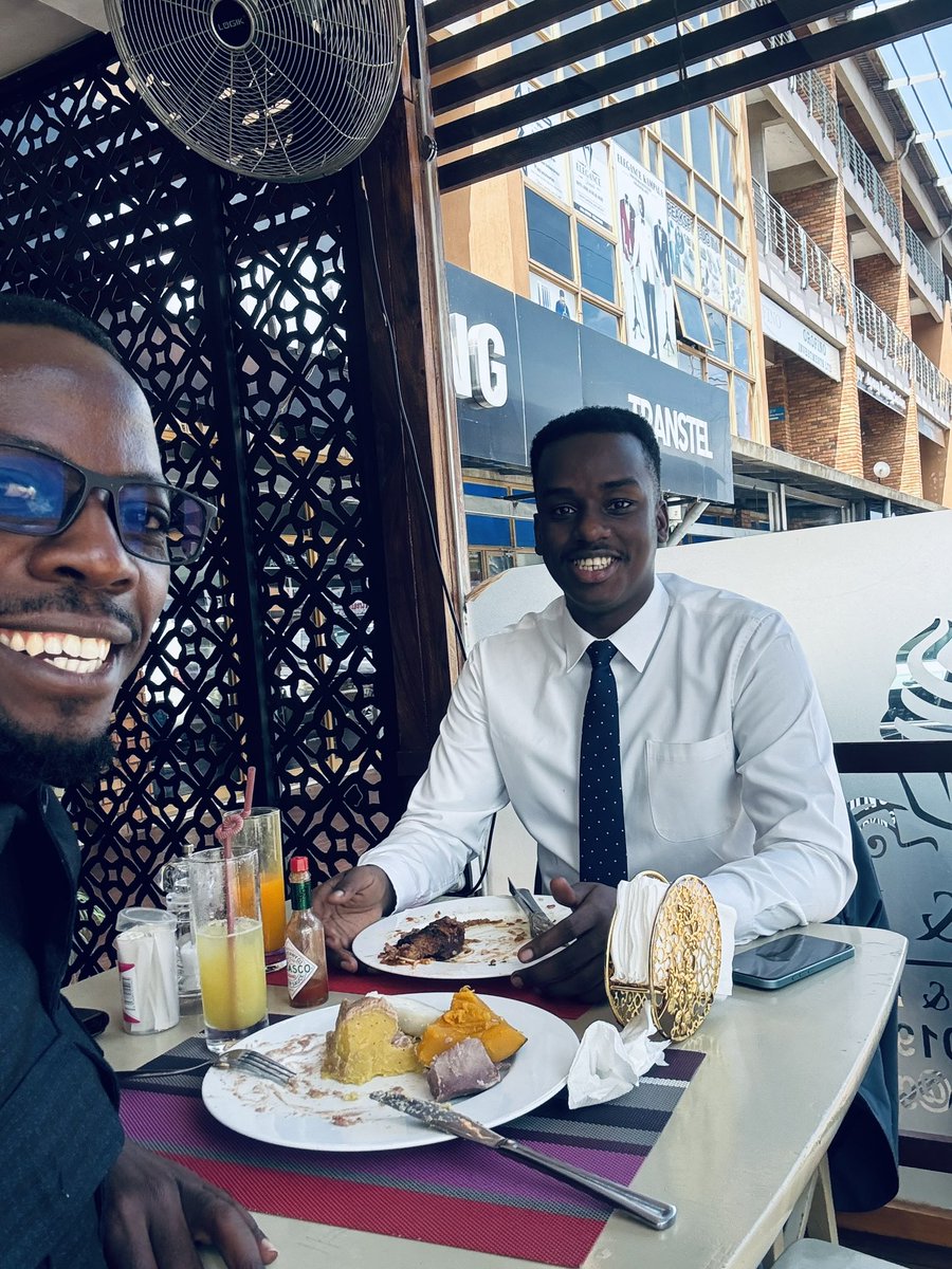 Look at us: 

Today I had lunch with one of my sons Tyler. 

He just Graduated 👨‍🎓 from Strassmore University in Bachelors of Law and I cant wait for the big party but here’s there story.

Tyler joined the Boys Mentorship Program when he was 12. He was just entering p7. He did