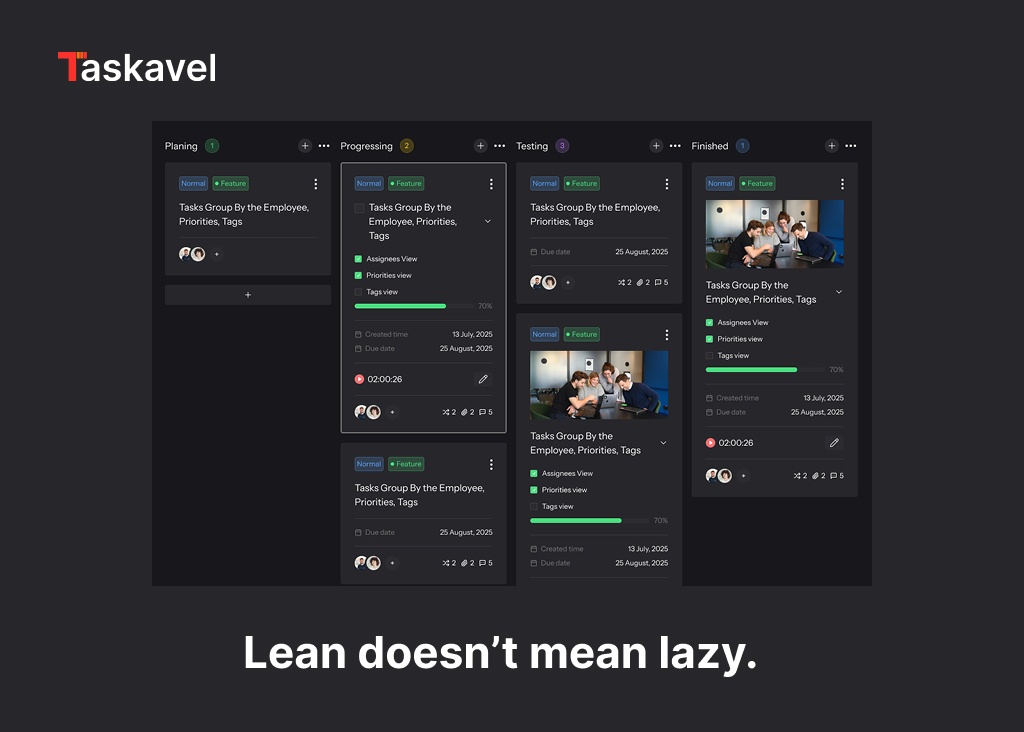 taskavel's tweet image. Lean isn’t just fewer meetings. It’s fewer wasted steps. Your sprint shouldn’t ride on a doc that no one finishes. Treat checklists as living work: promote, assign, and time-track in one place. 🤟
🔗 taskavel.com

#leanpm #workflow