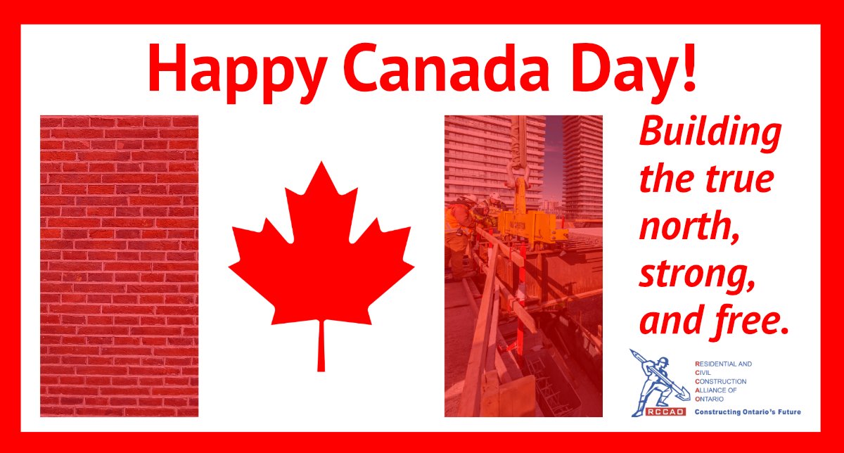 _RCCAO's tweet image. 🇨🇦Happy Canada Day!
🏗️ RCCAO is celebrating the strength, diversity, and unity that builds our great nation—brick by brick, beam by beam.
Our members are proud to help shape the communities we all call home.
🍁Wishing everyone a safe and joyful Canada Day!