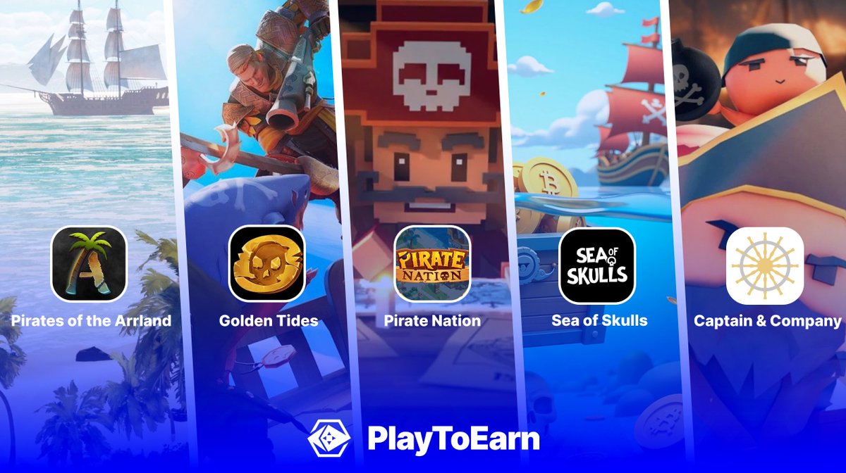 PlayToEarn (@playtoearn) on Twitter photo Set sail in these top pirate-themed Web3 games! ๐ดโโ ๏ธ๐ฎ
Join a crew, engage in epic PvP battles, explore uncharted islands, and command your own NFT ships in these exciting crypto-powered projects! โ๏ธ๐ฆ
<a href="/PirateNation/">Pirate Nation</a>
<a href="/GoldenTides_gg/">Golden Tides</a>
<a href="/SeaOfSkullsGame/">Sea Of Skulls ๐ดโโ ๏ธ - Web3 MMO Game</a>
<a href="/capncompany/">Captain & Company</a>
<a href="/ArrlandGame/">Pirates of the Arrland ๐ดโโ ๏ธ</a> Set sail in these top pirate-themed Web3 games! ๐ดโโ ๏ธ๐ฎ
Join a crew, engage in epic PvP battles, explore uncharted islands, and command your own NFT ships in these exciting crypto-powered projects! โ๏ธ๐ฆ
<a href="/PirateNation/">Pirate Nation</a>
<a href="/GoldenTides_gg/">Golden Tides</a>
<a href="/SeaOfSkullsGame/">Sea Of Skulls ๐ดโโ ๏ธ - Web3 MMO Game</a>
<a href="/capncompany/">Captain & Company</a>
<a href="/ArrlandGame/">Pirates of the Arrland ๐ดโโ ๏ธ</a>