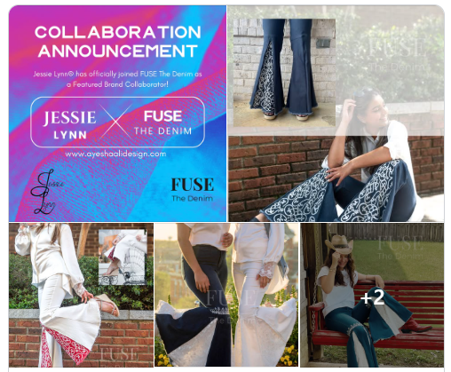 ** BIG ANNOUNCEMENT ** America’s Singing Cowgirl®, Jessie Lynn®, has officially joined Fuse The Denim as a Collaborator!  This exciting partnership brings Jessie’s bold, Western-inspired style to a fresh new denim collection, blending timeless country roots with modern flair.