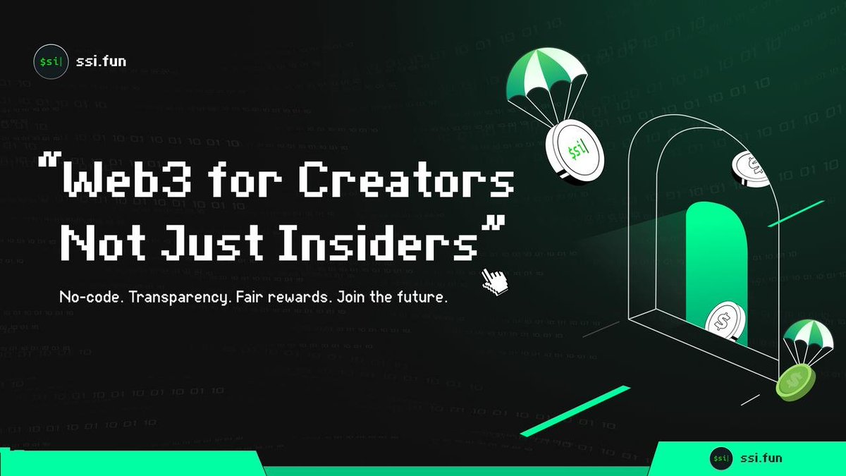ssidotfun's tweet image. Crypto shouldn’t be insiders-only.
At SSI.FUN, we believe:
-No-code for app creator
-Transparent ecosystems
-Fair contributor rewards
Because a real Web3 needs everyone — not just VCs.
#Web3ForAll #SSI