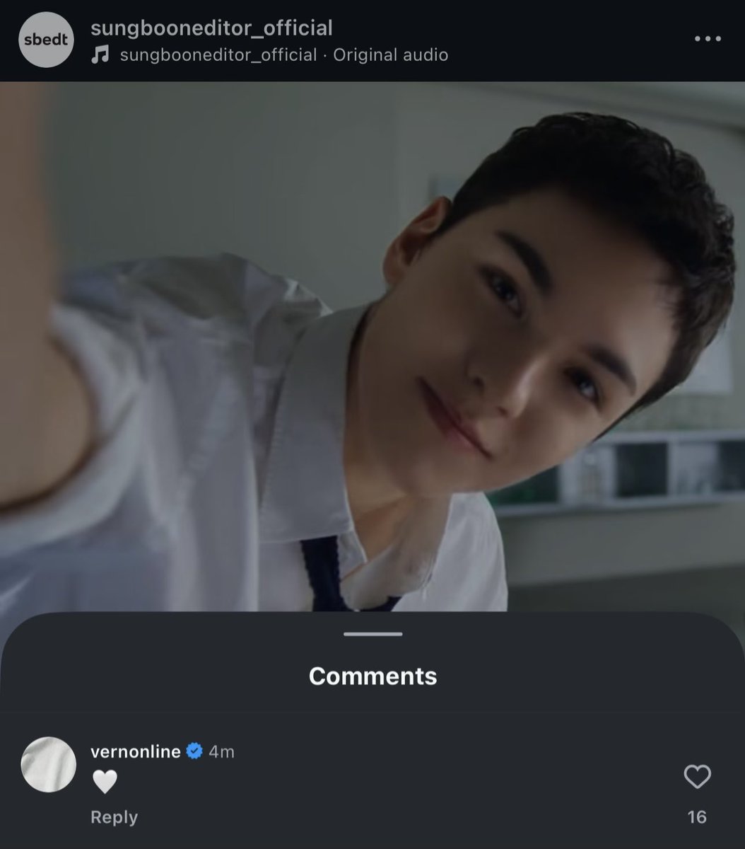 vernon commented on sbedt’s ig reel!

🐻‍❄️ 🤍