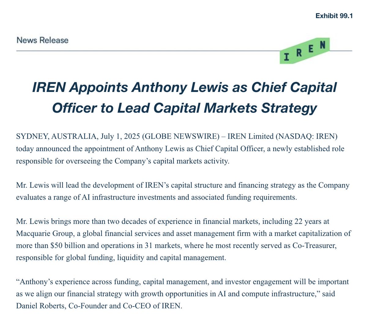 Based on this new PR from $IREN it appears that they still need to raise a lot more capital and still have no AI deals in place

Looks like the recent paid pump and speculative hype on X is going to have to be sustained for a lot longer to bridge the gap to an actual AI deal