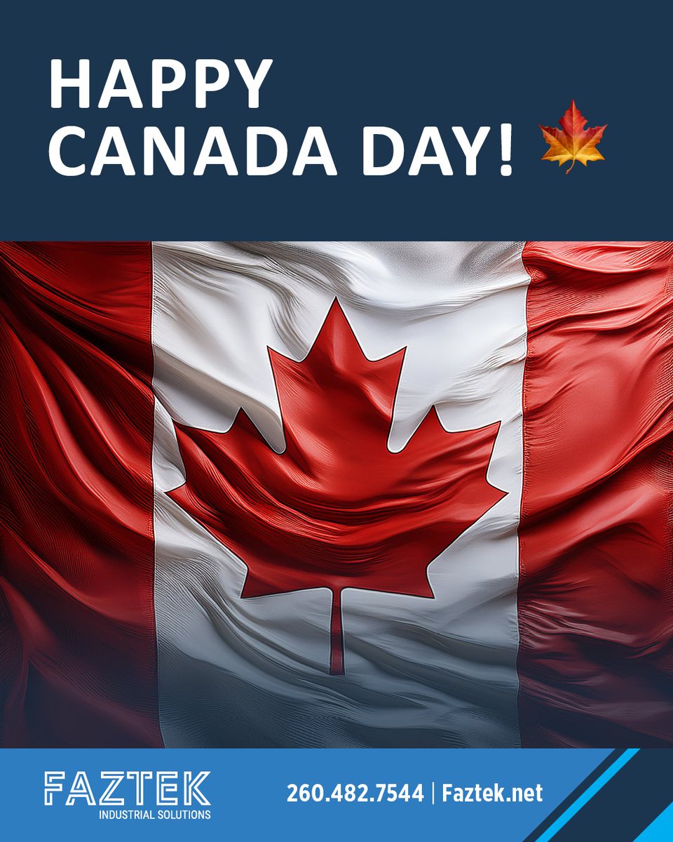 FaztekLLC's tweet photo. Happy Canada Day to our friends up north! 🇨🇦🍁

Today, we celebrate the great nation of Canada and the spirit of unity and pride. We wish all our Canadian partners and customers a wonderful day of festivities and celebration!

#CanadaDay #CelebratingCanada #ProudPartners #Faztek https://t.co/98XxCGypH9