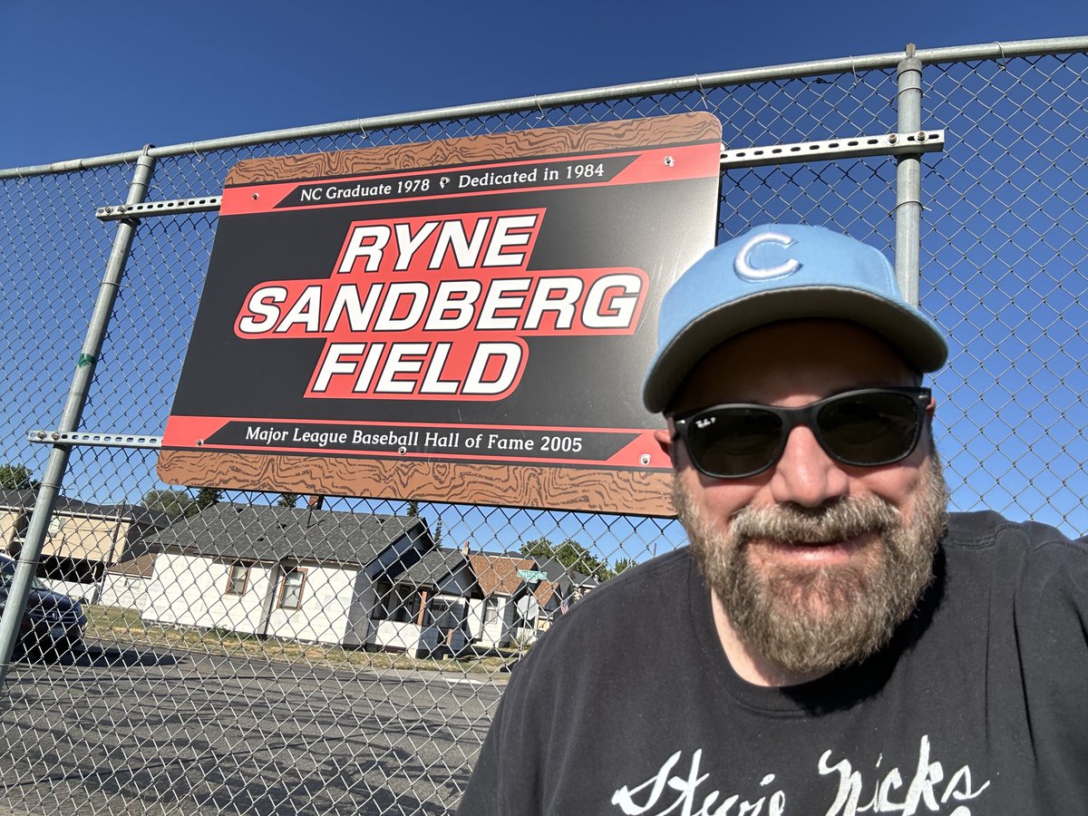 Thanks to an assist from Jason Schwartz, here the ball field at North Central HS in Spokane, WA where Ryne Sandberg played—and which is now named for him.

Stood right at the shortstop position he patrolled as an All-City selection in 1978, when hit .417 as a senior.

Goosebumps.