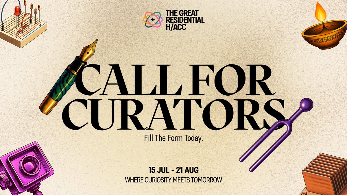 thegreathacc's tweet image. LIMITED CURATOR SEATS.
Apply to curate → bit.ly/3TjDzH9
Let’s build this with curiosity