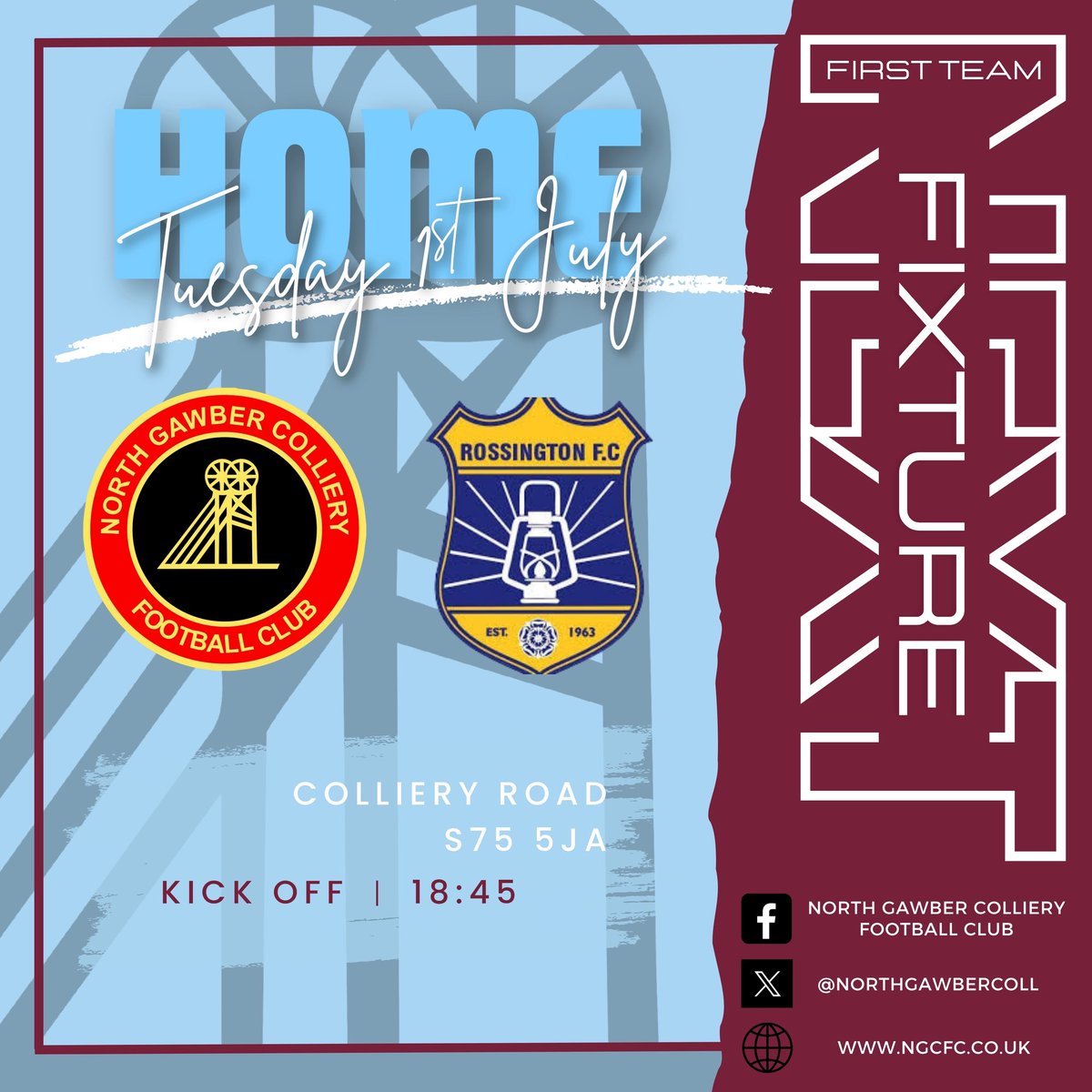 North Gawber Colliery FC (@northgawbercoll) on Twitter photo ๐๐๐๐๐๐๐๐ ๐ผ๐๐ ๐ฝ๐ผ๐พ๐
Get down to Colliery Road tonight to see our senior teams in action for the first time this season as we welcome <a href="/RossingtonFc/">Rossington Fc Mens 1st & 2nds</a>.
Both home and away teams have large squads with a view to getting plenty of lads time on the pitch! ๐๐๐๐๐๐๐๐ ๐ผ๐๐ ๐ฝ๐ผ๐พ๐
Get down to Colliery Road tonight to see our senior teams in action for the first time this season as we welcome <a href="/RossingtonFc/">Rossington Fc Mens 1st & 2nds</a>.
Both home and away teams have large squads with a view to getting plenty of lads time on the pitch!