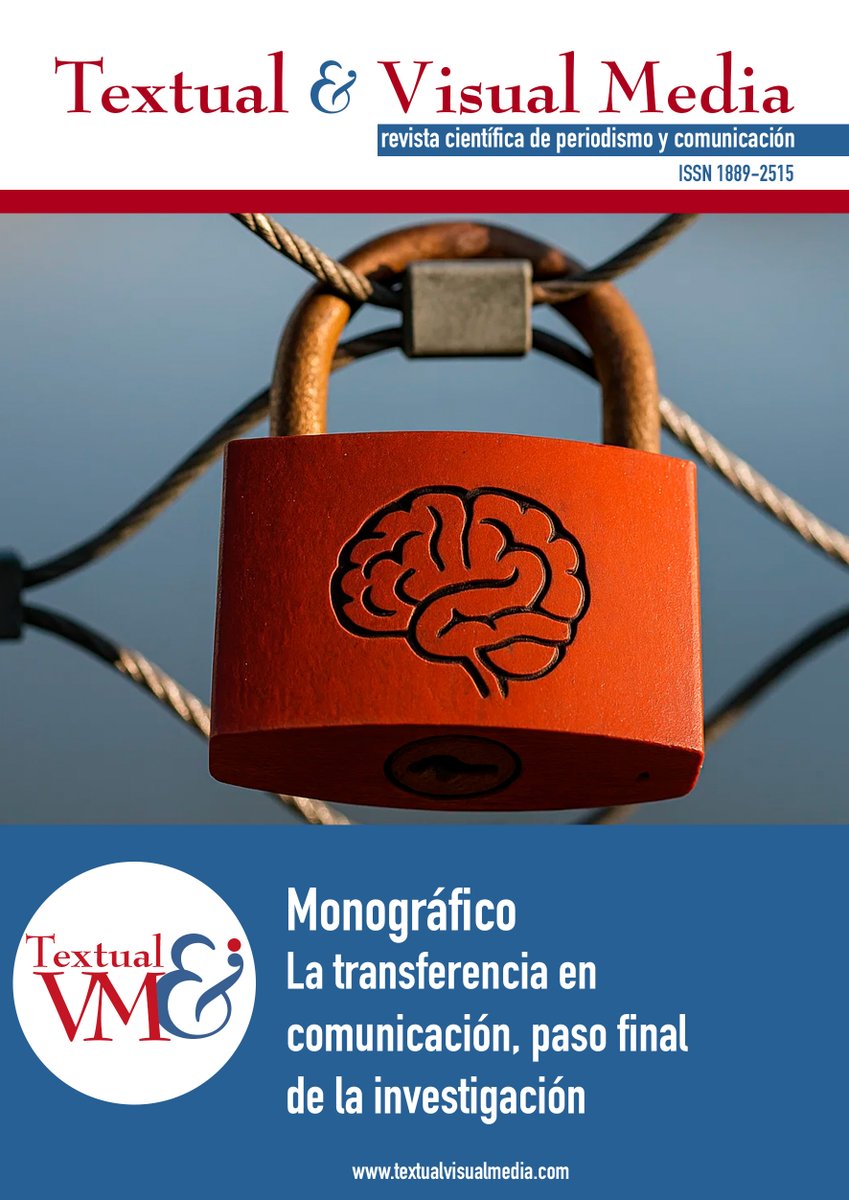Sociedad Española de Periodística SEP (@sepperiodistica) on Twitter photo Recién publicado monográfico de ‘Textual & Visual Media’ sobre “La transferencia en comunicación, paso final de la investigación”, coordinado por @margordillo (<a href="/unisevilla/">Universidad de Sevilla</a>), <a href="/AingeruG/">Aingeru Genaut</a> (<a href="/upvehu/">UPV/EHU</a>) y Joan Ramon Rodríguez Amat (<a href="/sheffielduni/">The University of Sheffield</a>). Acceso libre.
➡️ acortar.link/XA90V5 Recién publicado monográfico de ‘Textual & Visual Media’ sobre “La transferencia en comunicación, paso final de la investigación”, coordinado por @margordillo (<a href="/unisevilla/">Universidad de Sevilla</a>), <a href="/AingeruG/">Aingeru Genaut</a> (<a href="/upvehu/">UPV/EHU</a>) y Joan Ramon Rodríguez Amat (<a href="/sheffielduni/">The University of Sheffield</a>). Acceso libre.
➡️ acortar.link/XA90V5