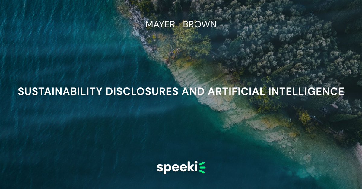 How is AI changing #ESG reporting? Watch our webinar with Mayer Brown to learn what #AI means for data quality, auditability and risk: app.livestorm.co/speeki/mayer-b…