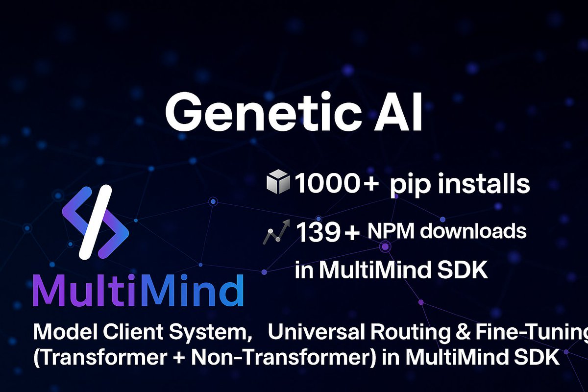 multimindsdk's tweet image. 🚀 Ready to supercharge your AI agents?
🔥 MultiMindSDK just dropped a massive update:
✅ Symbolic + Vector Hybrid Memory
✅ Graph Memory Agents (structured RDF-style)
✅ Model-Agnostic (Transformers & beyond)
✅ Fine-tuning, Model Conversion, Routing
✅ Cross-framework…