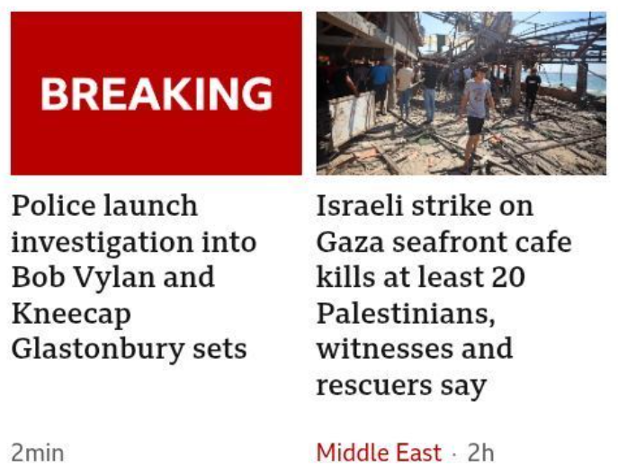 The Centre for Media Monitoring (CfMM) (@cfmmuk) on Twitter photo The <a href="/BBCNews/">BBC News (UK)</a> prioritised one of these stories over the other. There has been wall to wall coverage of a rapper's chant about the IDF, compared with a brief item when at least 20 human beings were killed by the IDF
In our latest report <a href="/cfmmuk/">The Centre for Media Monitoring (CfMM)</a> found how despite 34x more The <a href="/BBCNews/">BBC News (UK)</a> prioritised one of these stories over the other. There has been wall to wall coverage of a rapper's chant about the IDF, compared with a brief item when at least 20 human beings were killed by the IDF
In our latest report <a href="/cfmmuk/">The Centre for Media Monitoring (CfMM)</a> found how despite 34x more