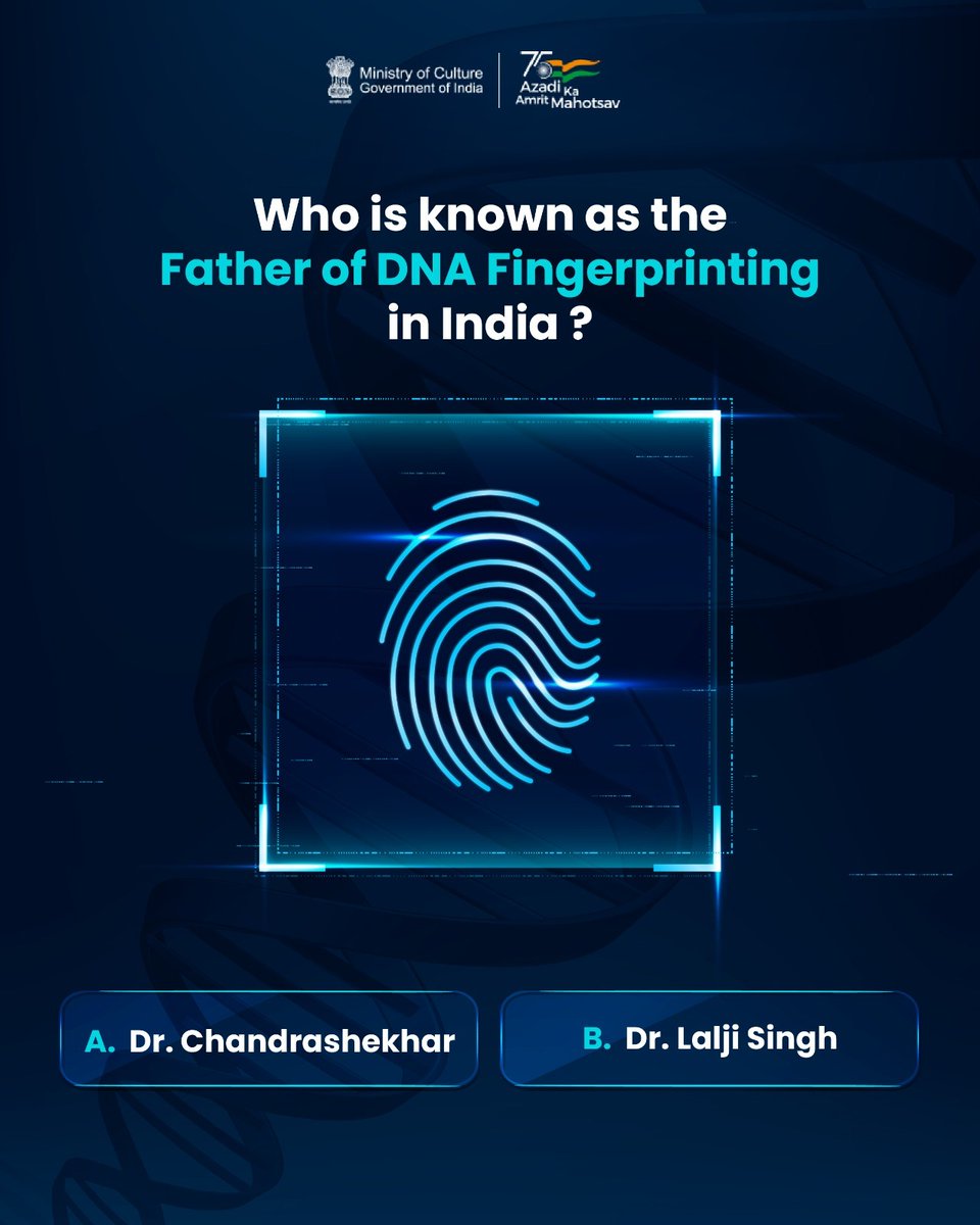 Hint: He pioneered DNA fingerprinting in India and played a key role in modern forensic science.

Drop your answer in the comments! 👇

#Amritkaal #BujoTohJaane  #MainBharatHoon