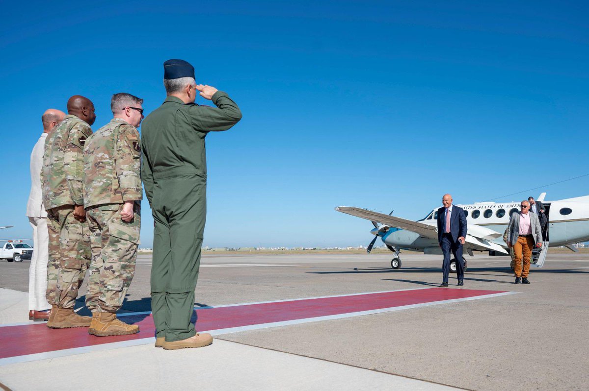 USAMBTurkiye's tweet photo. As we approach July 4th, I’m grateful for the unwavering commitment and sacrifices of US service members around the world. Today I visited Incirlik Air Base in Adana and met some of these brave men and women, as they stand shoulder to shoulder with Turkish counterparts to promote regional security and stability.