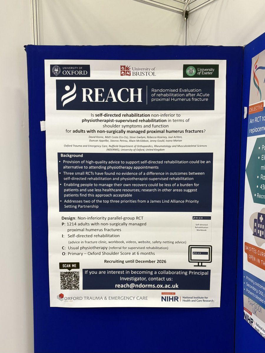 REACH_trial's tweet photo. The REACH team had a great few days at @bessconference #BESS25 in Brighton last week. 

We had some useful conversations about how REACH is going locally, and appreciated the opportunity to hear about all the ongoing work in shoulder and elbow research 💪 https://t.co/lj5TiBpdWj