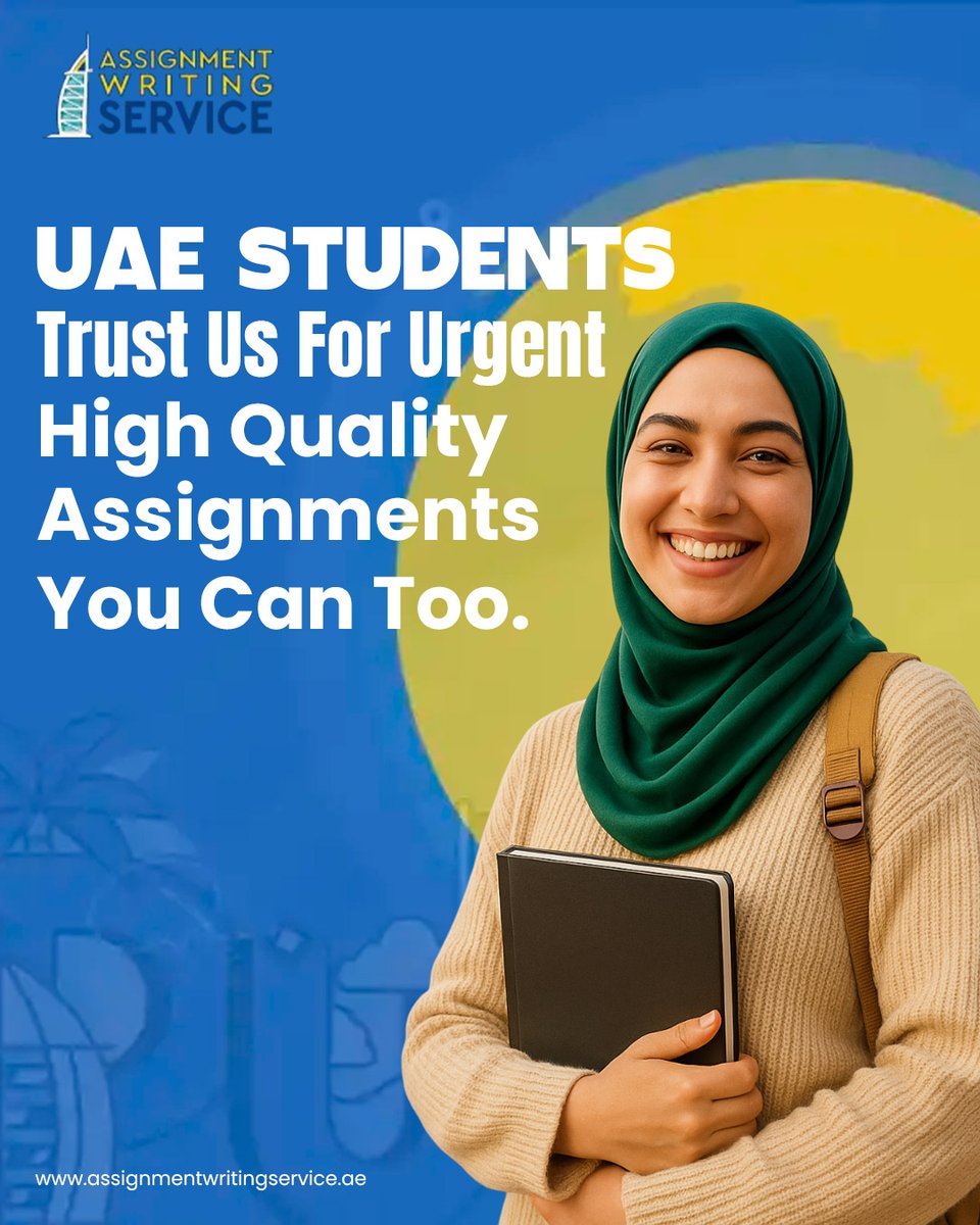 Assignment_Ae's tweet image. UAE students, your solution for urgent, high quality assignments is here. Join those who trust us for academic excellence.

Explore our services at: assignmentwritingservice.ae

#UAEStudents #AssignmentSolutions #AcademicExcellence #QuickAssignments #UniversityLife #StudentSupport