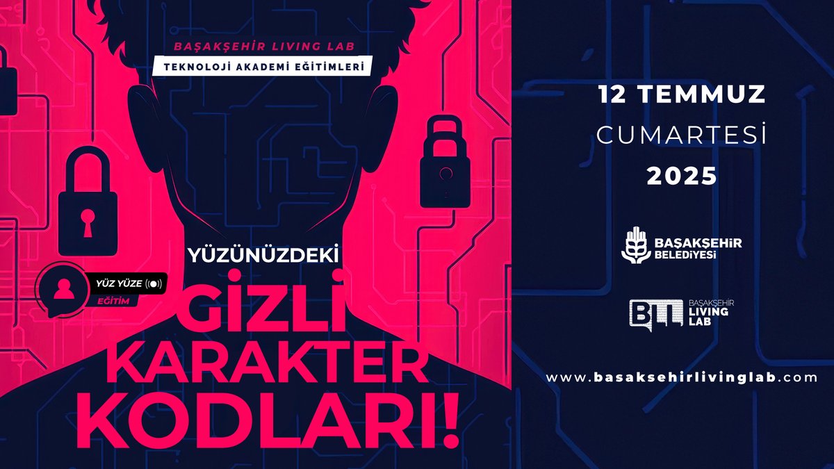🌟 Yüzünüzdeki Gizli Karakter Kodları

📅 12 Temmuz 2025 Cumartesi
⏰ 13.00 - 16.00
📍 Başakşehir Belediyesi
📲 Başvuru: Başakşehirli Mobil Uygulama

✨Kişisel gelişime, liderliğe ve takım çalışmasına ilgi duyan 16 yaş ve üzeri katılımcıları bekliyoruz.