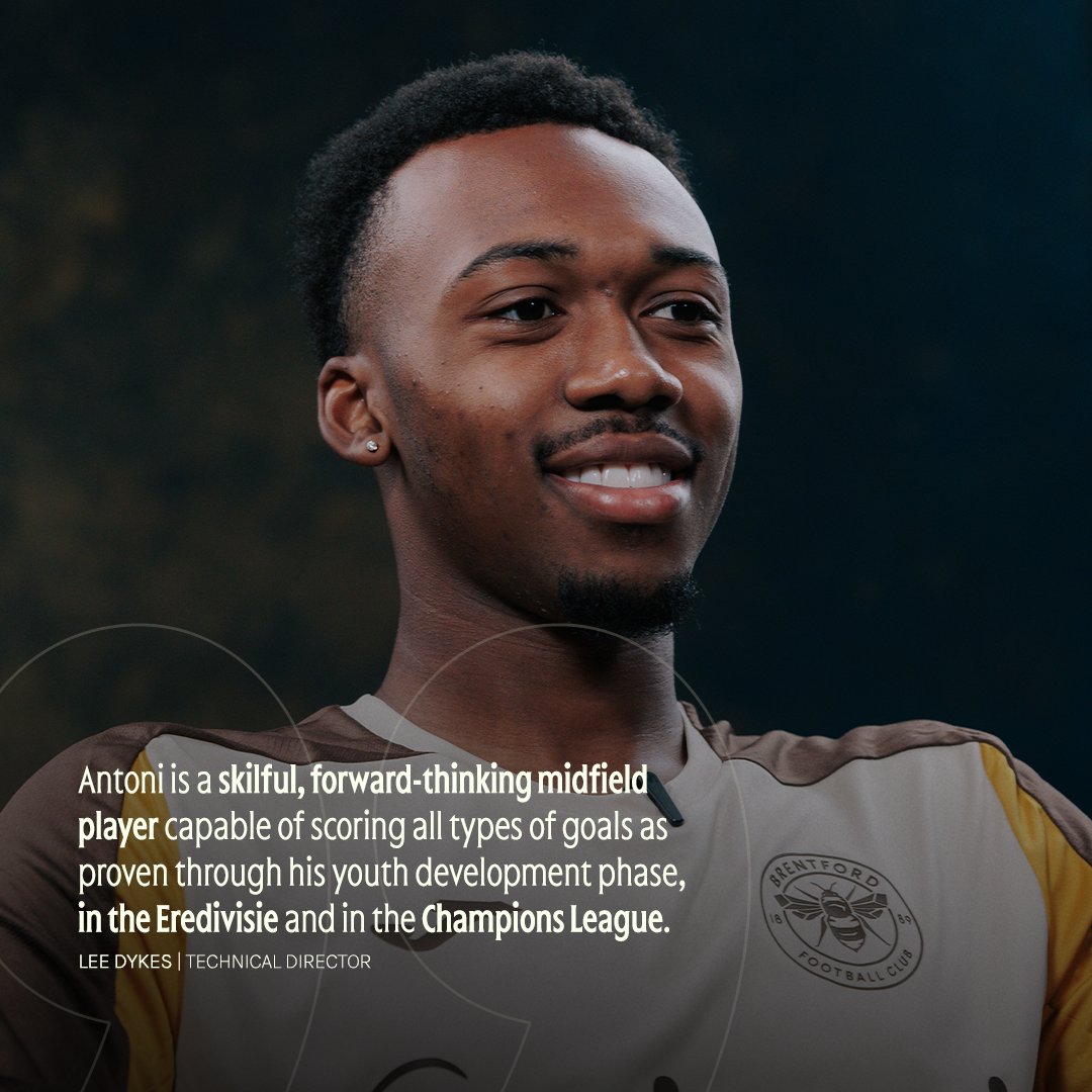 BrentfordFC's tweet photo. Antoni Milambo 🤝 2030