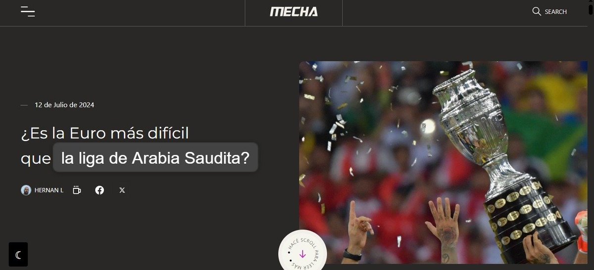Después de la contundente victoria de ayer del #AlHilal contra el #ManchesterCity en el #FIFAClubWorldCup2025 nos parece que vamos a tener que actualizar esta nota...