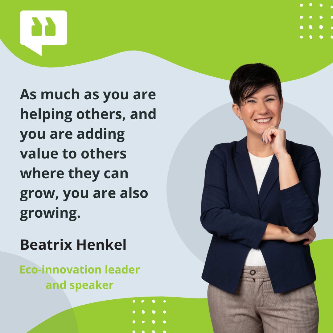 An inspiring quote from Beatrix Henkel about the power of service and shared growth.

Tune in to an inspiring podcast, coming to you at 12:00 noon tomorrow!

#SustainableLiving #EcoLeadership #SystemsThinking #EducationForChange #HempInnovation #ConsciousLiving #GreenPillMoment
