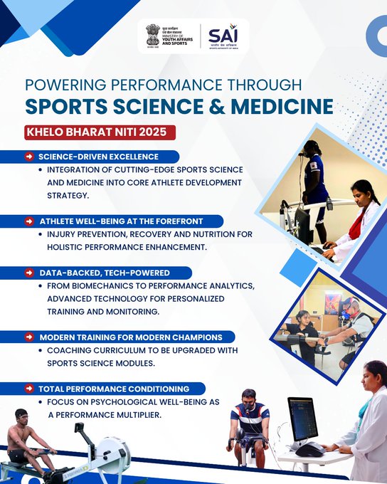 PIB India (@pib_india) on Twitter photo Khelo Bharat Niti 2025 builds athlete resilience with expert-driven care, nutrition plans, and science-backed recovery systems across training centres.
#KheloBharatNiti <a href="/YASMinistry/">YAS Ministry</a> Khelo Bharat Niti 2025 builds athlete resilience with expert-driven care, nutrition plans, and science-backed recovery systems across training centres.
#KheloBharatNiti <a href="/YASMinistry/">YAS Ministry</a>