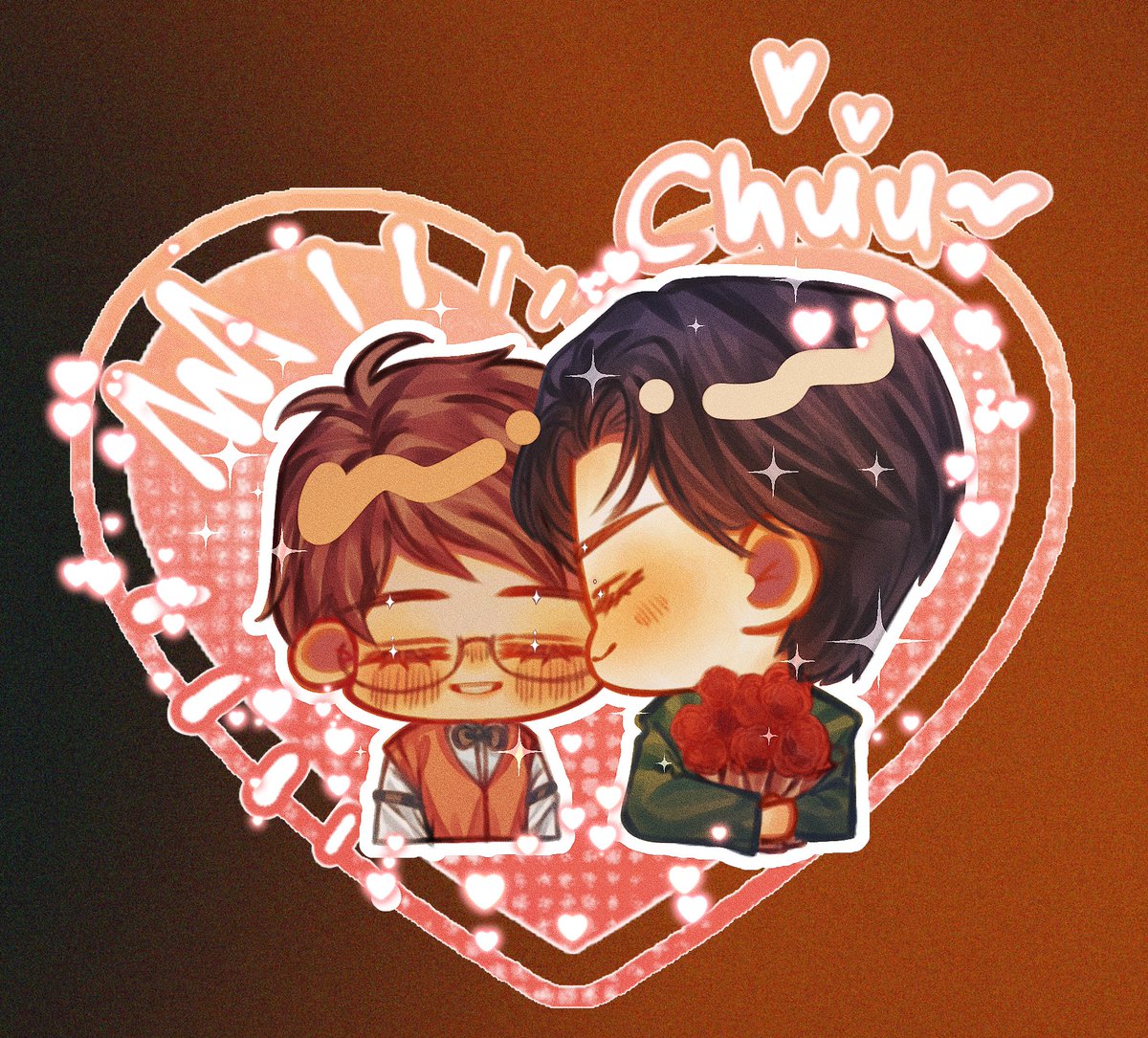 Need to see more of Vox showering Al with kisses 😔
Art by <a href="/kuterikal/">Kuterikal</a> (Thank you ✨)

#StaticRadio (Human AU) #VoxAl #RadioStatic #Vox #Alastor