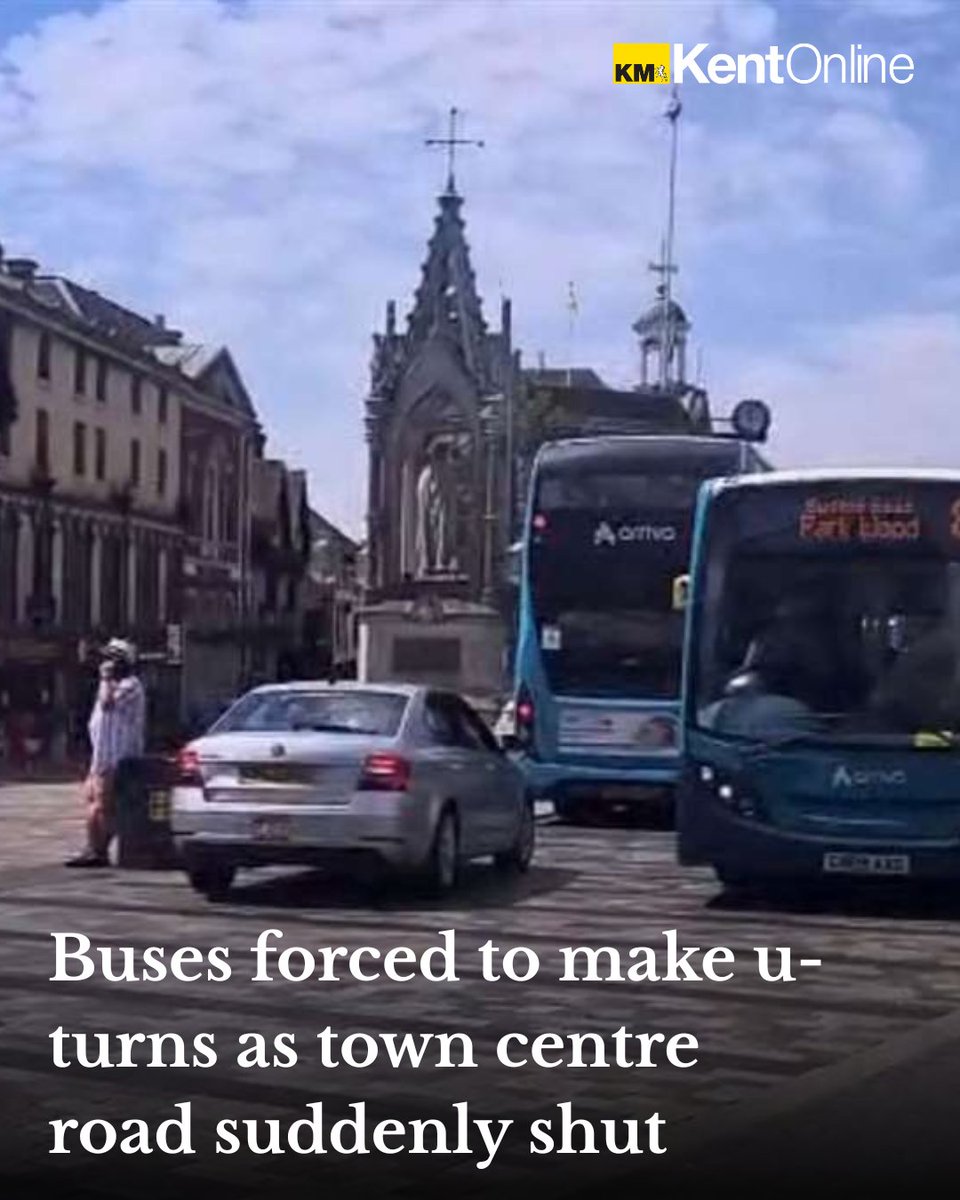 The major town centre route closed for roadworks without warning today. Full story: kentonline.co.uk/maidstone/news…