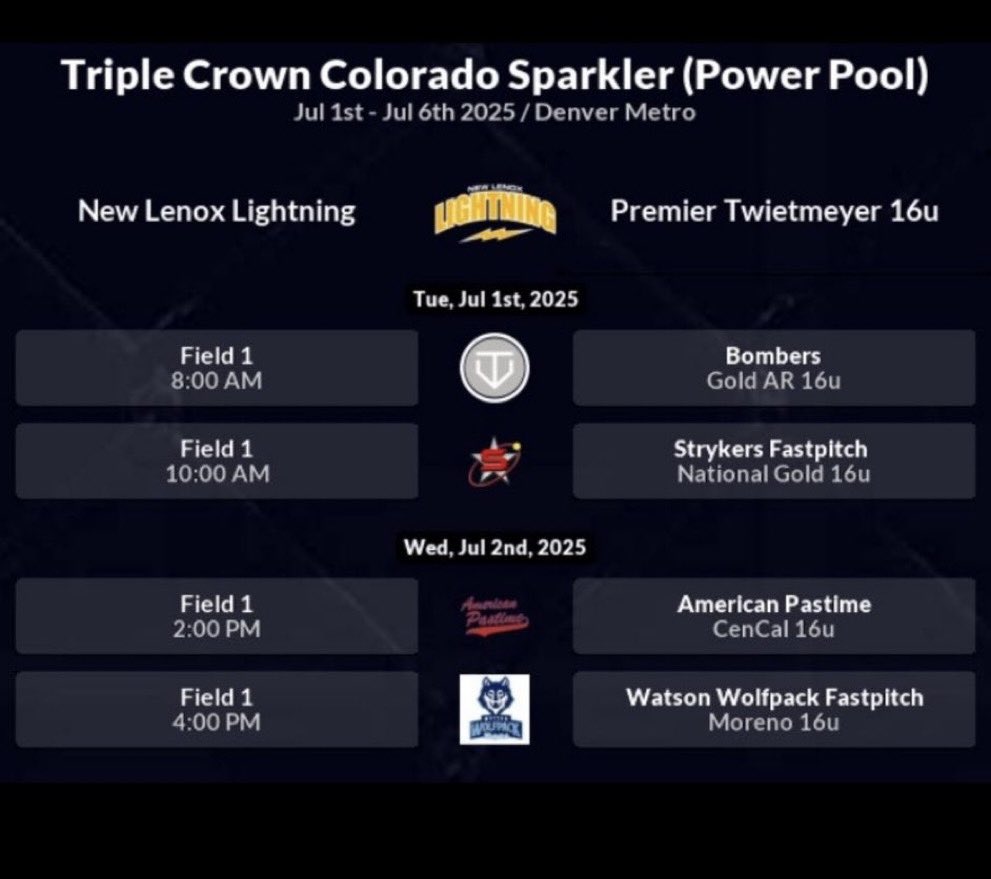 Samira Matarieh (@samira_matarieh) on Twitter photo I’m so excited to play with my team at the <a href="/COSparkFire/">CO 4th of July</a>! Our schedule is linked below. It would be amazing if you came and watched us play! <a href="/NLLightningST/">New Lenox Lightning ST</a> <a href="/NLL18UGold/">New Lenox Lightning 18U Gold</a> <a href="/LUCCoachAbbott/">Alicia Abbott</a> <a href="/UIC_Softball/">UIC Softball 🔥🥎</a> <a href="/DePaulSB/">DePaul Softball</a> <a href="/RamblersSB/">Loyola Softball</a> <a href="/LewisSoftball/">Lewis Softball</a> <a href="/triplecrownspts/">Triple Crown Sports</a> I’m so excited to play with my team at the <a href="/COSparkFire/">CO 4th of July</a>! Our schedule is linked below. It would be amazing if you came and watched us play! <a href="/NLLightningST/">New Lenox Lightning ST</a> <a href="/NLL18UGold/">New Lenox Lightning 18U Gold</a> <a href="/LUCCoachAbbott/">Alicia Abbott</a> <a href="/UIC_Softball/">UIC Softball 🔥🥎</a> <a href="/DePaulSB/">DePaul Softball</a> <a href="/RamblersSB/">Loyola Softball</a> <a href="/LewisSoftball/">Lewis Softball</a> <a href="/triplecrownspts/">Triple Crown Sports</a>