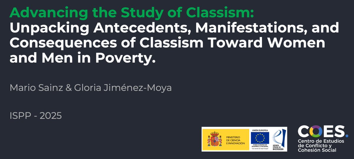 🚨 Interested in studying hostile and paternalistic manifestation of #classism? 

📢Join us at our simposium “Advancing the Study of Classism: Unpacking Antecedents, Manifestations, and Consequences of Classism Toward Women and Men in Poverty” at the #ISPP2025 <a href="/PolPsyISPP/">ISPP</a> 

🧵⬇️