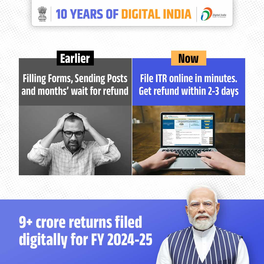 Filling forms and sending posts have never been easier than with #10YearsOfDigitalIndia!