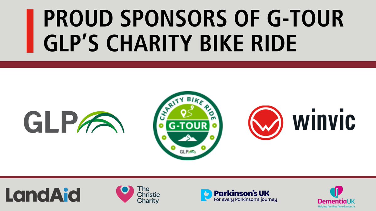 Winvic is a proud sponsor of GLP’s 8th annual charity cycling and walking event, G-Tour 25!🚴‍♀️🚶

The event supports four incredible causes including <a href="/DementiaUK/">Dementia UK</a>, <a href="/ParkinsonsUK/">Parkinson's UK</a>, <a href="/TheChristie/">The Christie Charity</a>  Charity, and <a href="/LandAid/">LandAid</a>.

This event brings people together for a day of community,