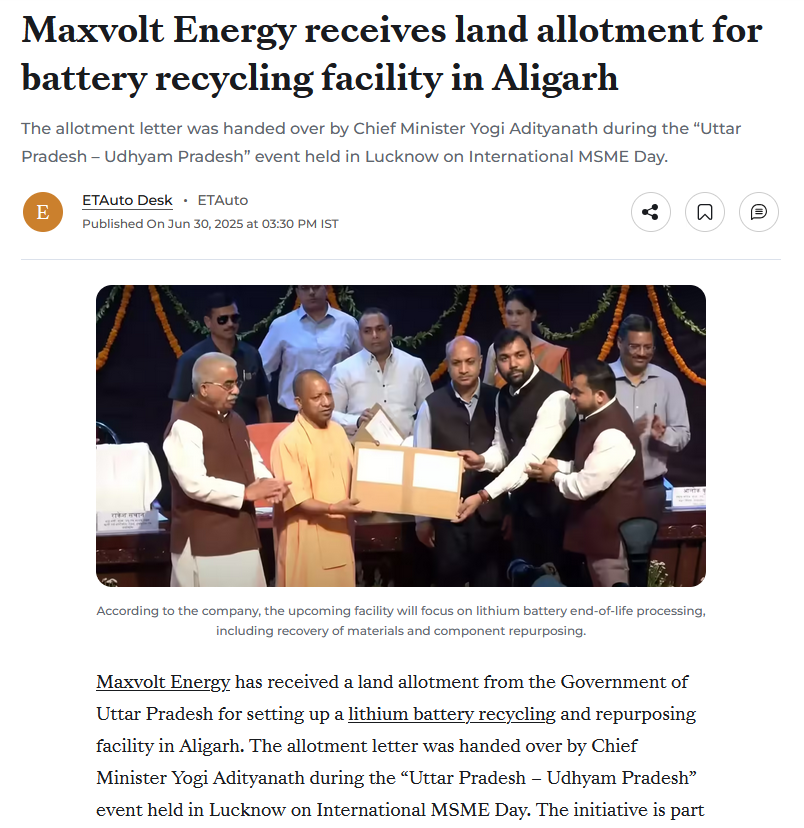 AchuthRock007's tweet image. #MaxVolt
#Max Volt
#EV

It is a manufacturer of lithium-ion batteries 🔥🔥

Past 3 Years:
Sales growth - 160% 🔥🔥
PAT growth - 904% 🔥🔥

1.5x Capacity expansion with 50-60% guidance for FY26 🔥

OCF - (45) Cr 👎👎

Govt allotted 23,524 Sq.M of land for for battery recycling 👍