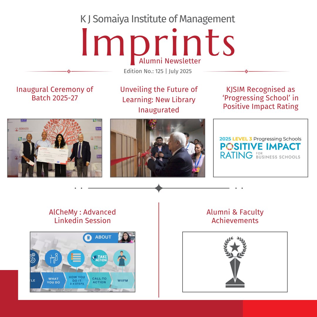Presenting the 125ᵗʰ edition of Imprints – a celebration of new beginnings and continued excellence.

This edition opens with the Inaugural Ceremony of the Batch of 2025–27, marking the beginning of a new chapter filled with purpose. The event was filled with inspiring words,