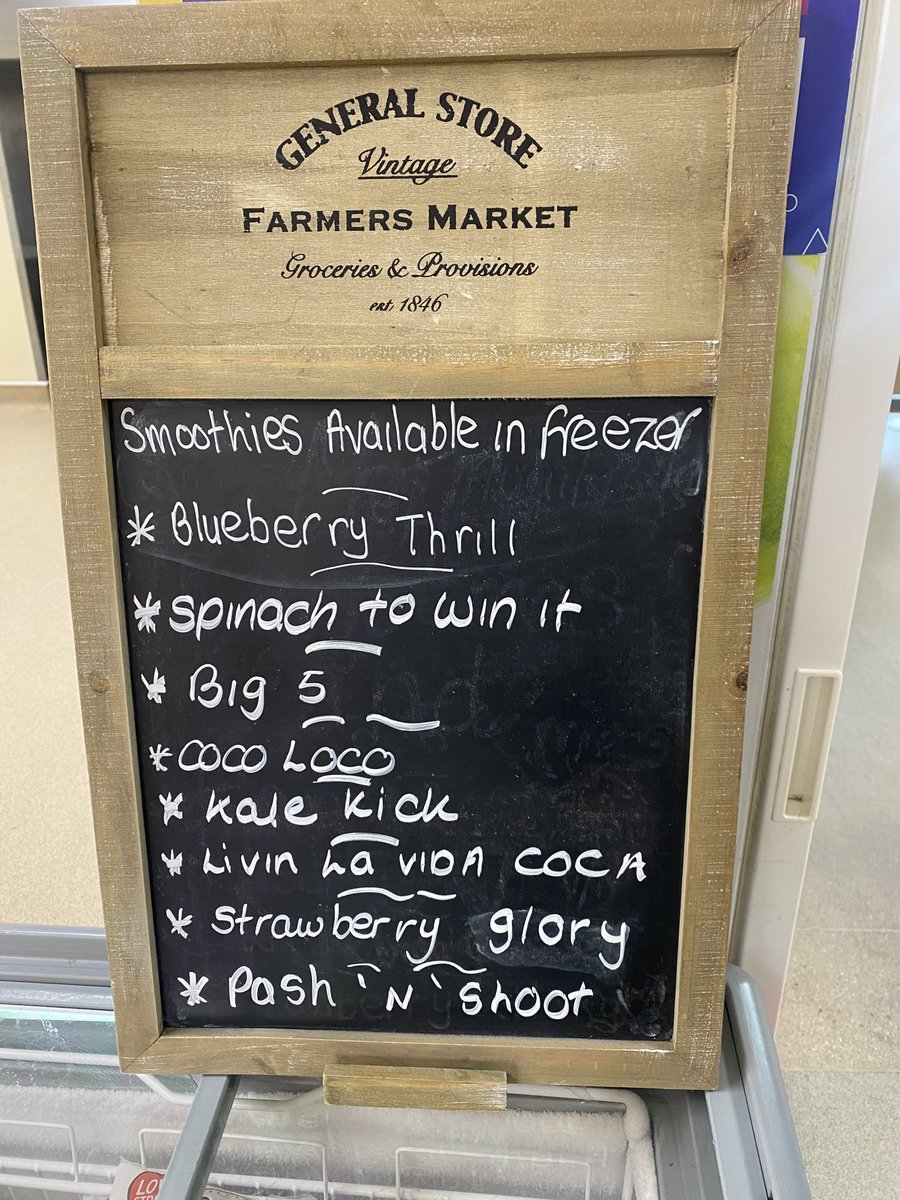 🍓 Smoothie time!

Cool down with refreshing blends like Blueberry Thrill &amp; Pash ‘N’ Shoot – all made by our amazing GMS Catering Team.

Grab one from the freezer while they last! 🧊💚 More cool offers coming soon