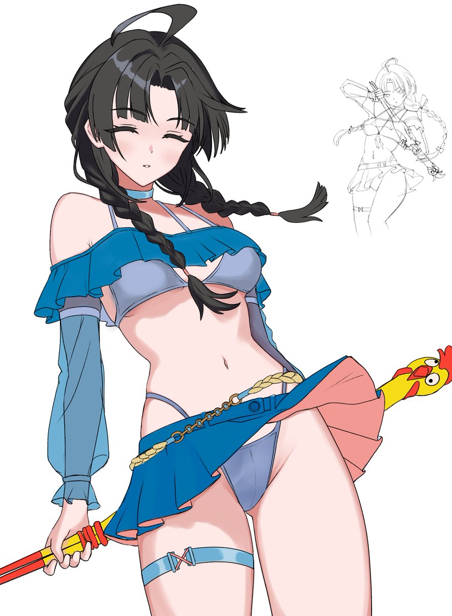 MrSnakeVT's tweet image. strinovero strinovon. 

Drop the summer skin (👉ﾟヮﾟ)👉 @Strinova_EN 

#Strinova #Chiyo #StrinovaFanArt #卡拉彼丘