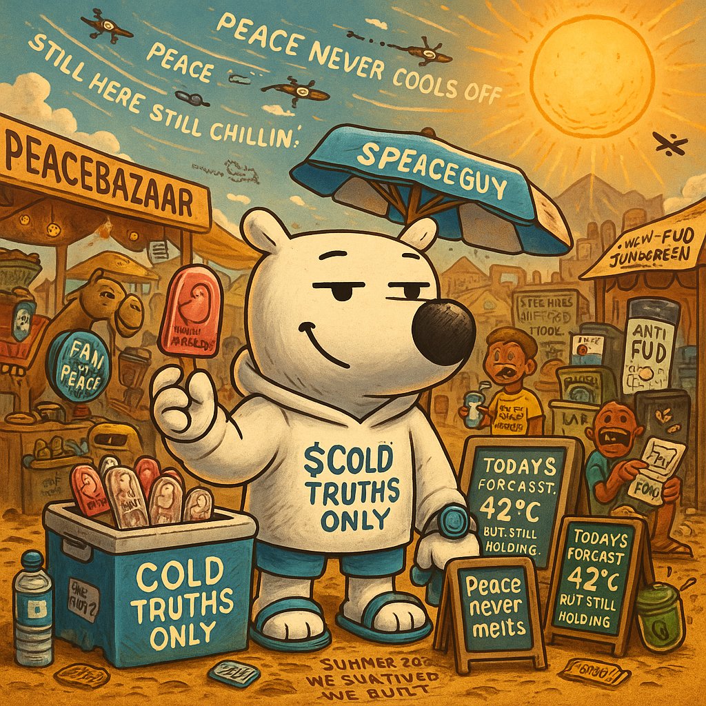 SolPeaceguy's tweet image. 🔥 It's heating up — and so are we. While the sun blazes, the mission stays cool: peace, memes, and long-term conviction.

PeaceGuy doesn't sweat — he strategizes. 🧠🌞
$PEACEGUY is not just holding... we're building.

#PEACEGUY