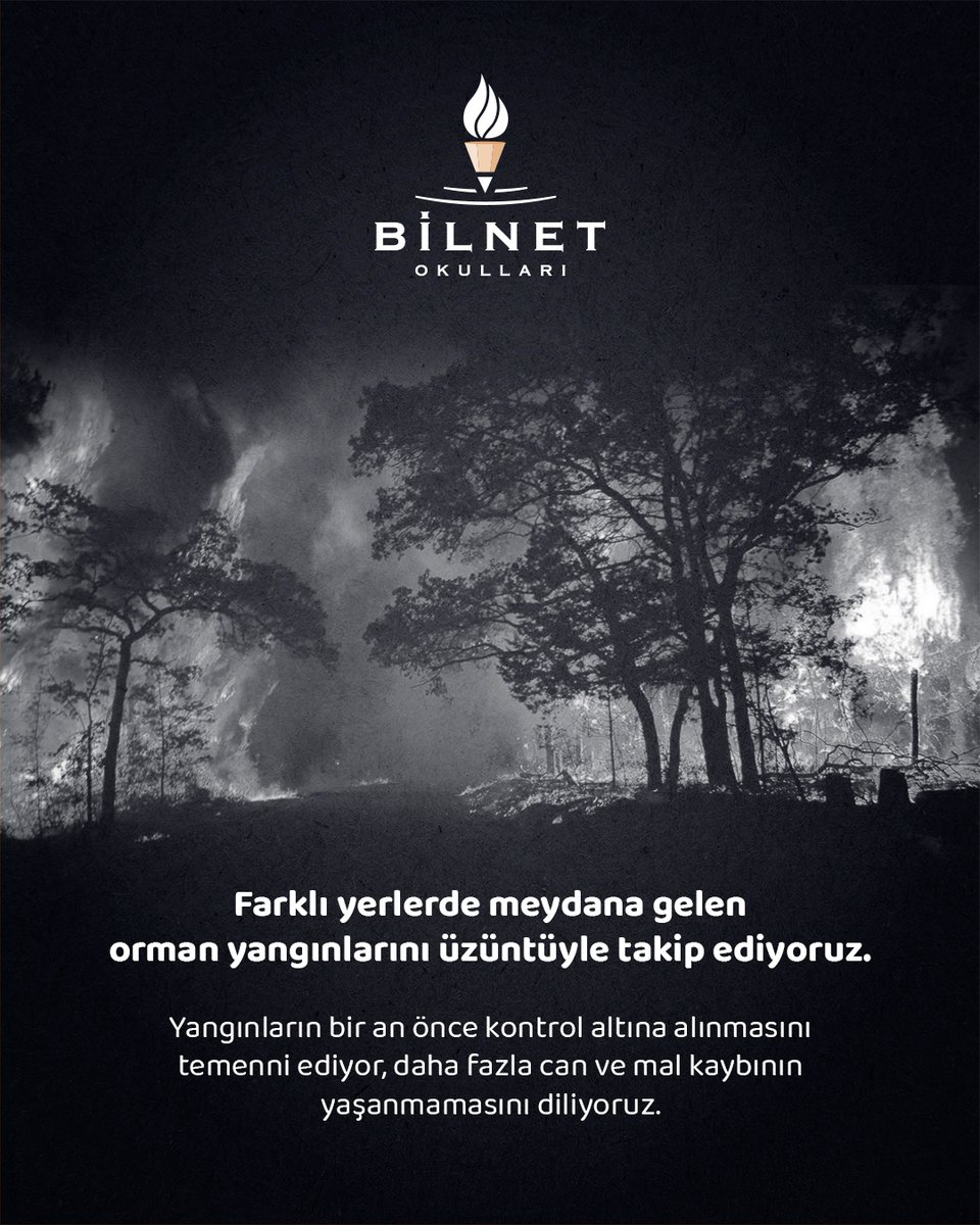 Farklı yerlerde meydana gelen orman yangınlarını üzüntüyle takip ediyoruz.

Yangınların bir an önce kontrol altına alınmasını temenni ediyor, daha fazla can ve mal kaybının yaşanmamasını diliyoruz.