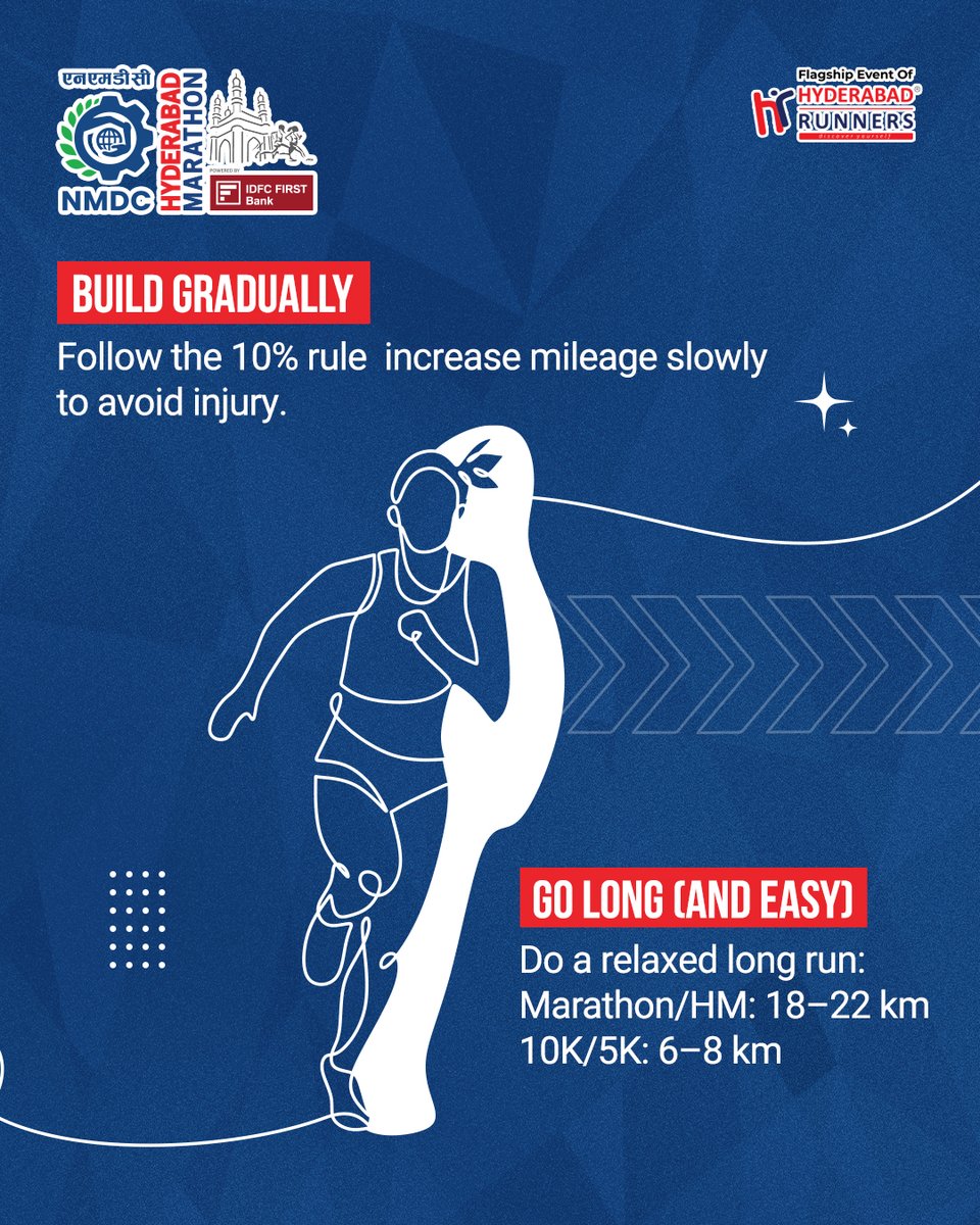 Marathon_Hyd's tweet image. It’s Training Tuesday!
Every Tuesday, we drop fresh, actionable tips to help you prep better for race day — from pacing to nutrition, recovery, mindset, and more. Stay tuned, stay consistent! 💪🏽
#TrainingTuesday #HyderabadMarathon #TrainSmartRunStrong #hyderabadrunners