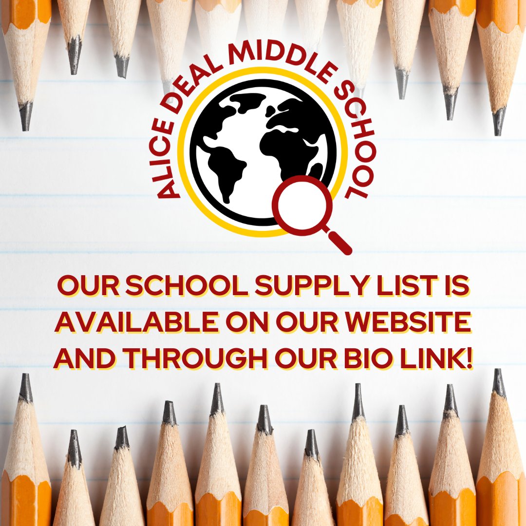 Our 25-26 school supply list is available on our website and through our bio link! #admsherewegrow