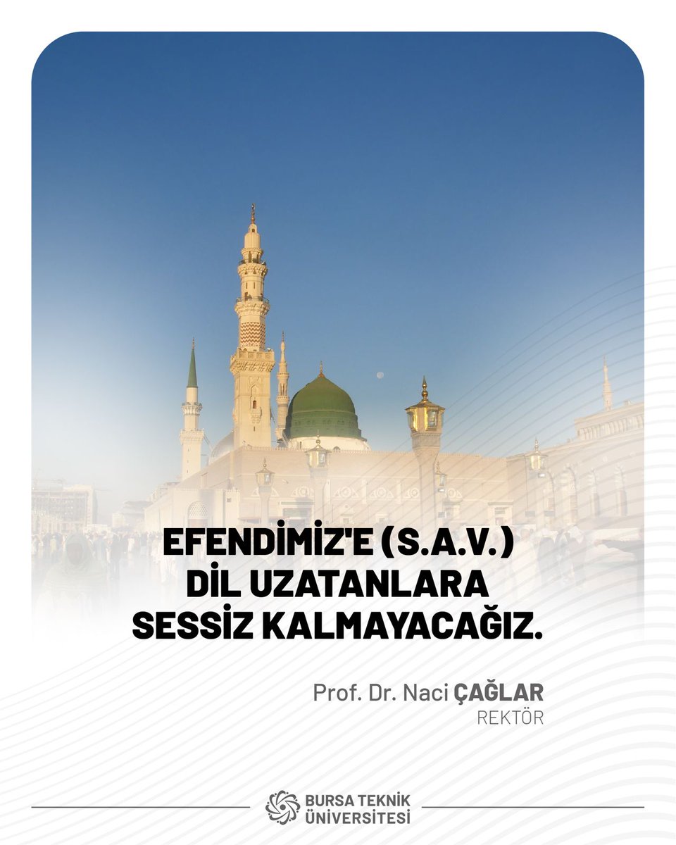 Hz. Muhammed (s.a.v), sadece bir inancın değil, milyarlarca insanın gönlünde yer etmiş, rahmet ve ahlak önderidir.  

O'nun aziz hatırasına yapılan saygısızlık, ifade özgürlüğü değil, bilinçli bir tahriktir.  

LEMAN dergisinin çirkin paylaşımını şiddetle kınıyor ve lanetliyoruz.