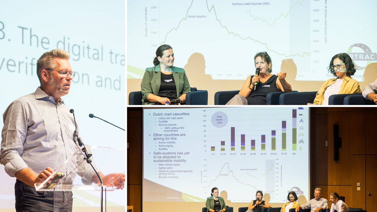 ERTRAC_EU's tweet image. Road safety in the spotlight @ #ERTRAC2025. #ToyotaMotorEurope #SWOV #TNO & @Vicomtech answer the question "How can research & innovation bring more safety to road users?". They discuss the specific R&I needs & recommendations to be included in #FP10.
#SafeMobility