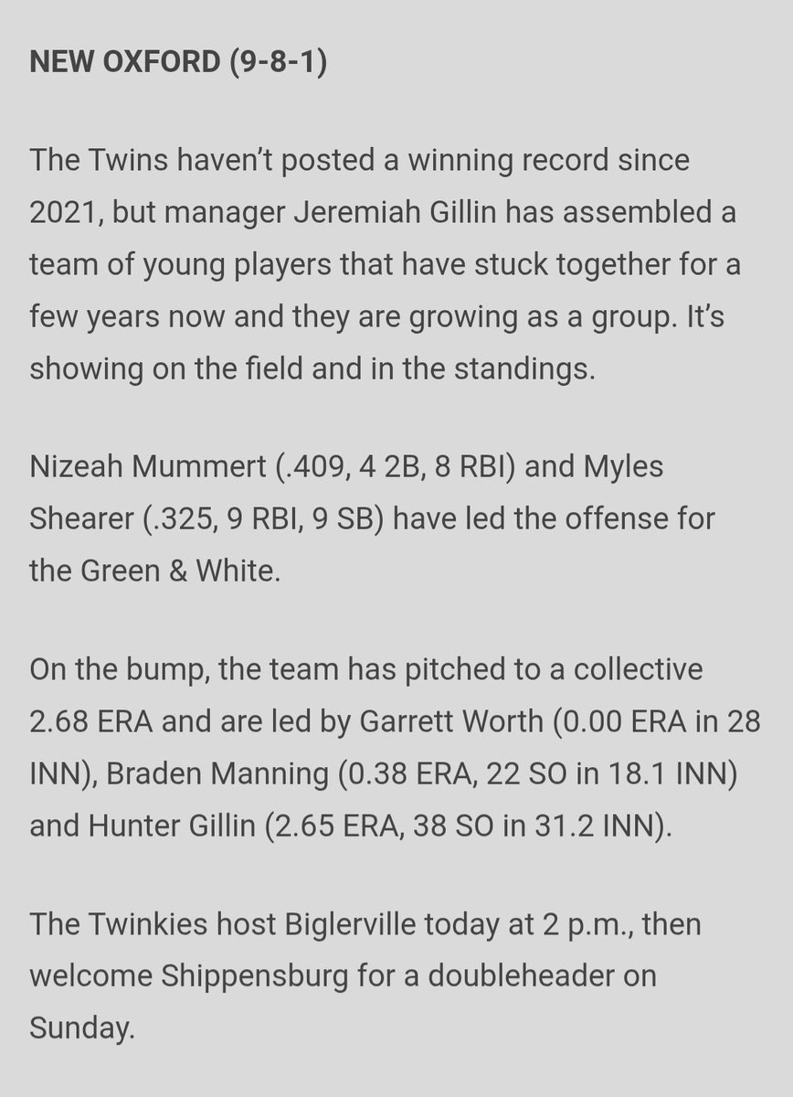 New Oxford Twins Baseball (@noxfordtwins) on Twitter photo 