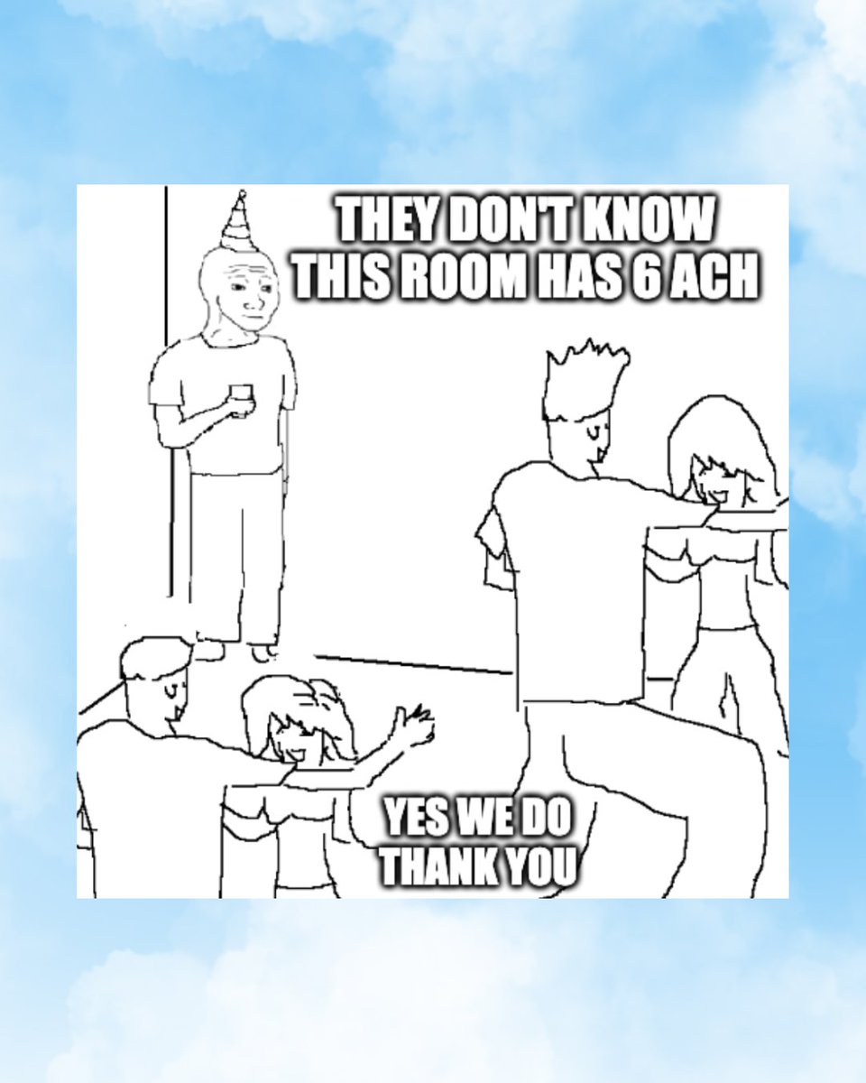 SmarterHEPA's tweet image. ACH stands for "air changes per hour," a measure of how often the air in a room is entirely replaced with fresh air. When selecting a purifier, aim for one that can get you a minimum of 6 ACH in a room your size!