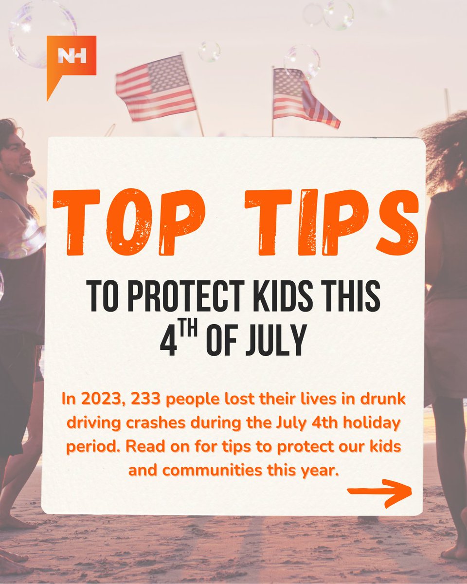 NaturalHigh's tweet image. The 4th of July is a time for fun, family, and celebration, but it’s also one of the deadliest times on our roads. In 2023 alone, 233 lives were lost in drunk driving crashes during this holiday period.
Let’s work together to make this 4th of July both joyful and safe for all.