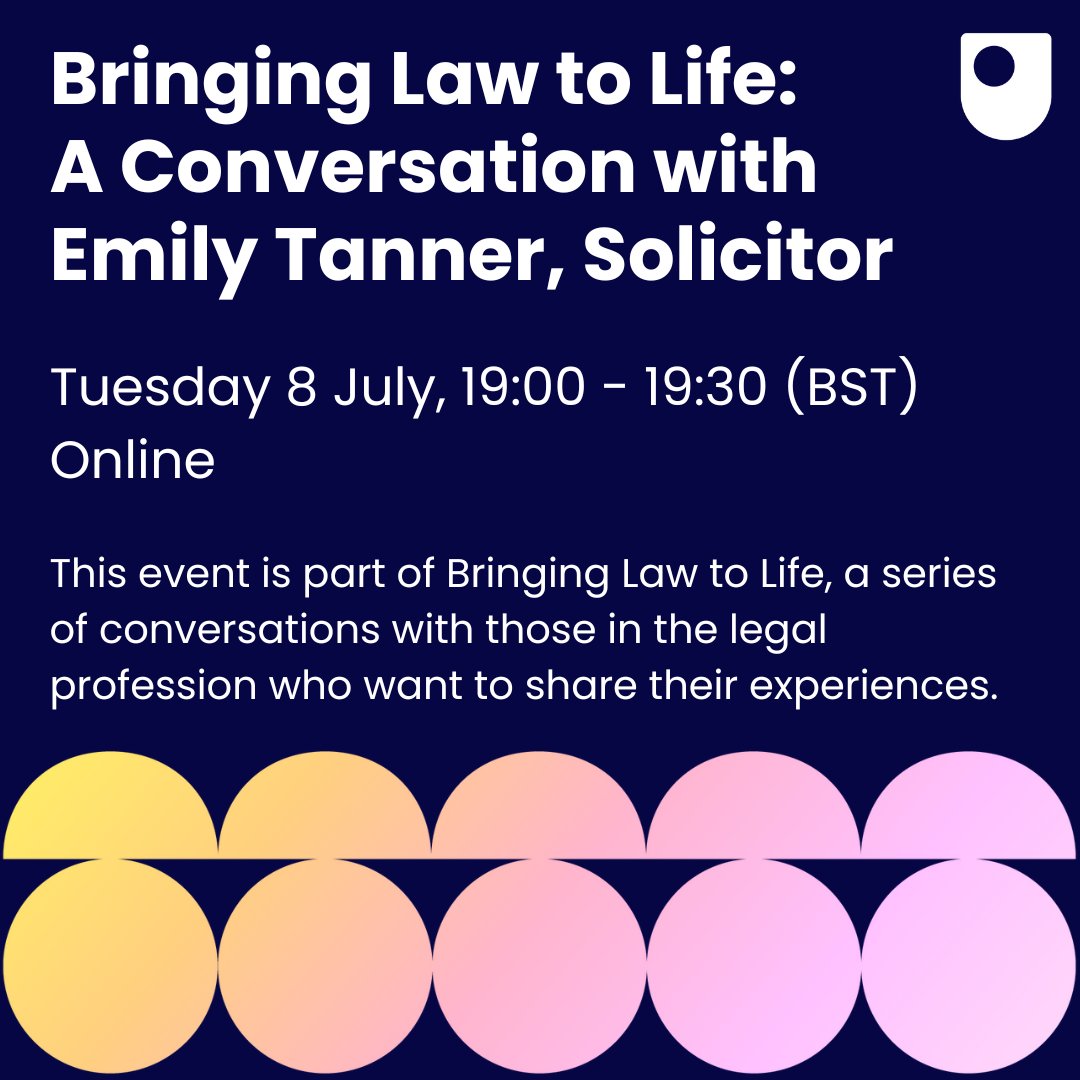 OU Law School (@ou_law) on Twitter photo Bringing Law to Life ⚖️
Emily, a solicitor with 10 years’ experience and an <a href="/OU_Law/">OU Law School</a> Associate Lecturer, shares the highs, lows and realities of life as a solicitor in this engaging and honest conversation.
⏩OU Law students can register here: ow.ly/KJXu50WiVgq Bringing Law to Life ⚖️
Emily, a solicitor with 10 years’ experience and an <a href="/OU_Law/">OU Law School</a> Associate Lecturer, shares the highs, lows and realities of life as a solicitor in this engaging and honest conversation.
⏩OU Law students can register here: ow.ly/KJXu50WiVgq