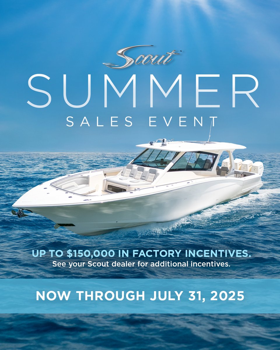 Our Summer Sales Event has been extended through July 31, 2025! This exclusive offer features up to $150,000 in factory incentives, making it the perfect time to get behind the helm. What are you waiting for? Visit our website for more information. bit.ly/4jwAZbm