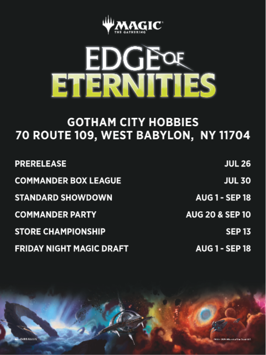 Edge of Eternities Season dates have been set for Gotham City Hobbies
 #mtg #MagicTheGatheing #magic #EdgeOfEtermities #eternities