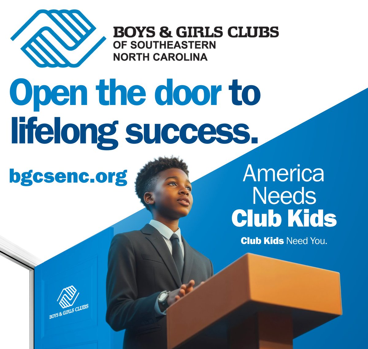 When we open the Club door for kids today, we shape all of our tomorrows. Today's youth are tomorrow’s leaders — and they need your support now more than ever. 💙
Let’s build great futures, together. 🌟

#BGCSENC #AmericaNeedsClubKids